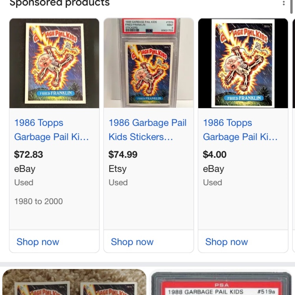 Garbage Pail Vintage 1986 Kids Trading Cards Set - Picture 9 of 9